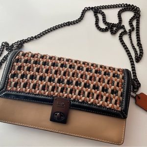 Coach crossbody chain clutch